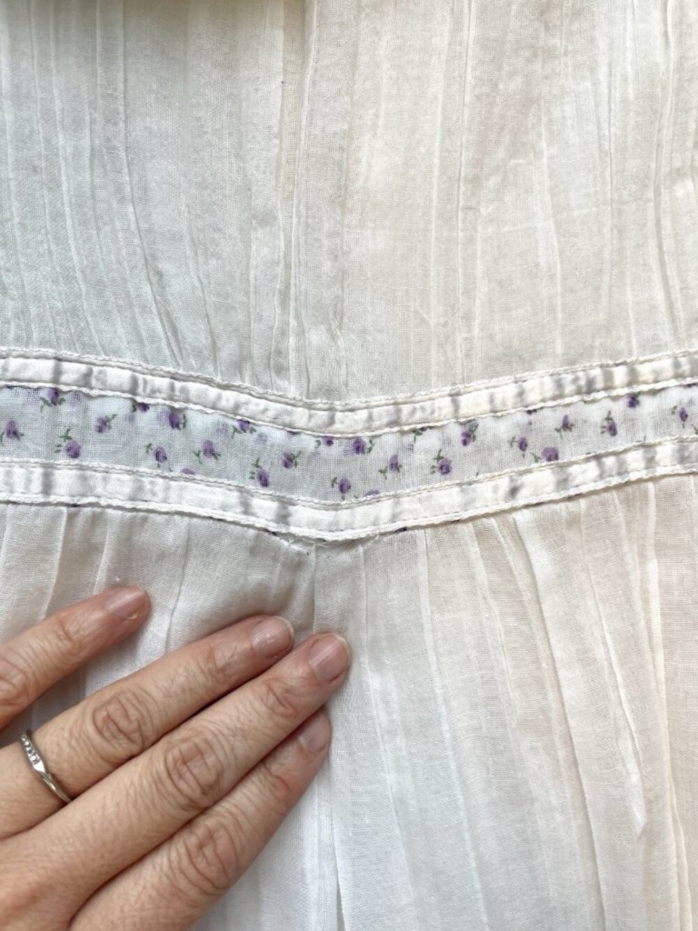 Vintage 70’s Gunne Sax Prairie Cottagecore Long Sleeve Maxi Dress Wedding sz XS - Picture 14 of 16